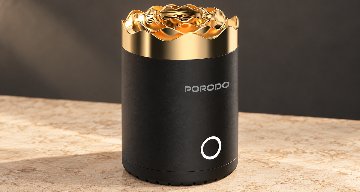 GREY Studio editorial | Porodo Lifestyle Rose Mini Incense Burner - Black | PDBIBGDBK