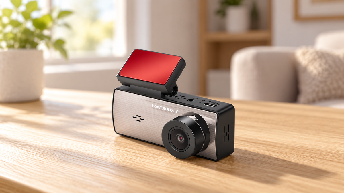 GREY Studio lifestyle | Powerology Dual Recording Dash Camera - Black | PDCAM2K1