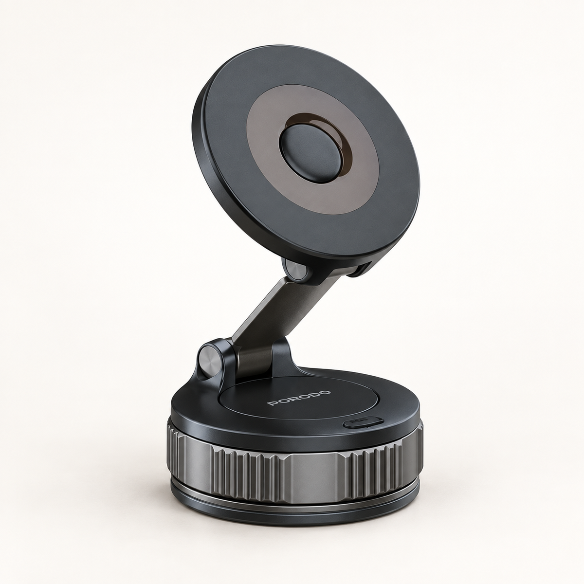 GREY Studio catalog | Porodo Rotarex MagSafe Car Mount with Powerful Suction Base - Black | PDCH11BK