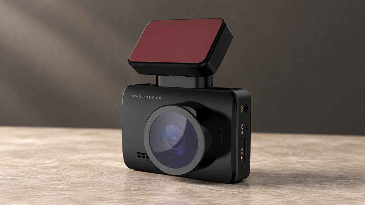 GREY Studio editorial | Powerology Dash Camera Pro Gap-less Cycling Recording with Full-HD Quality | PDCMQ58PBK