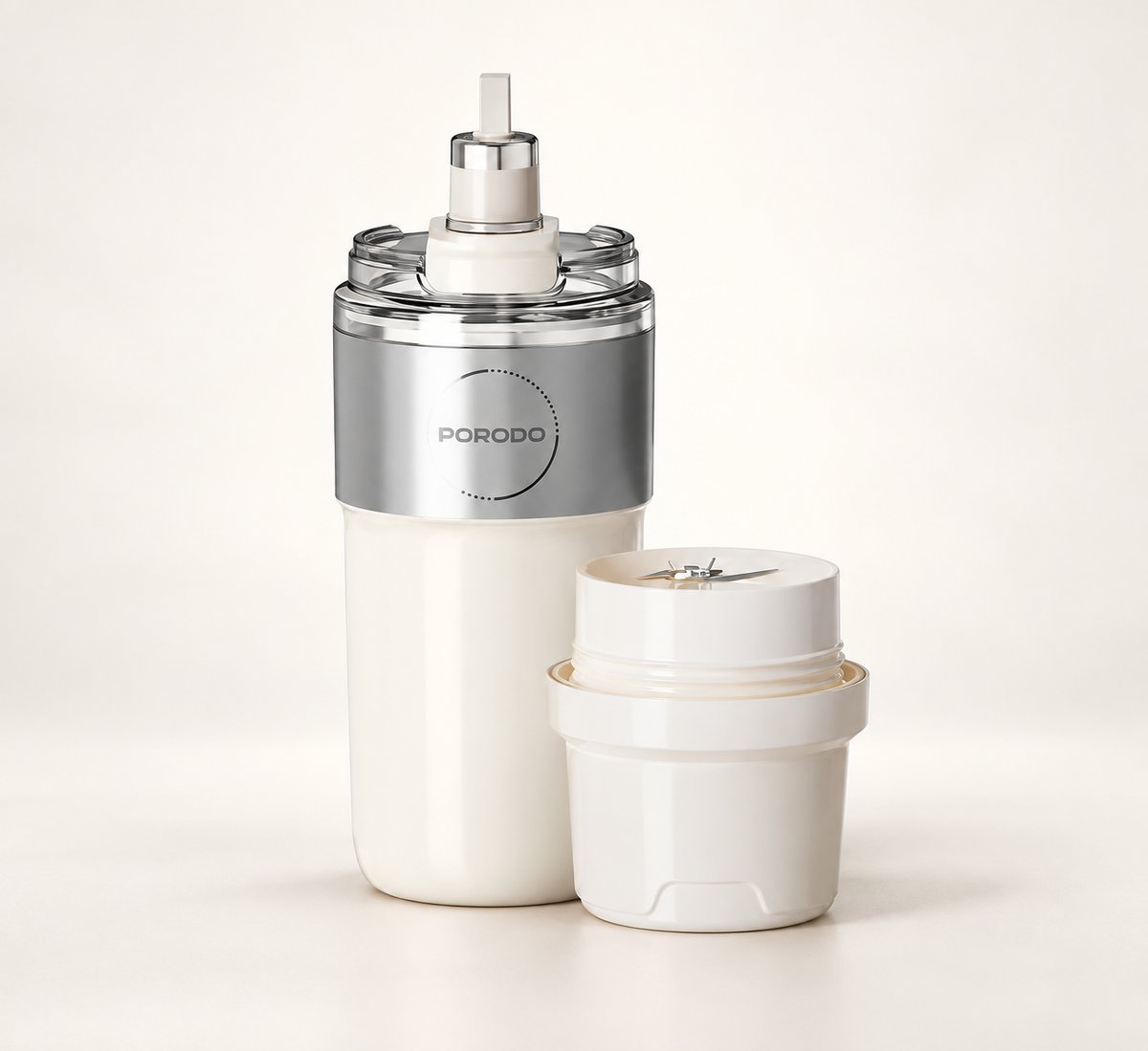 GREY Studio catalog | Porodo Lifestyle Vacuum-Insulated Stainless Blender Cup - White | PDGCZK378WH