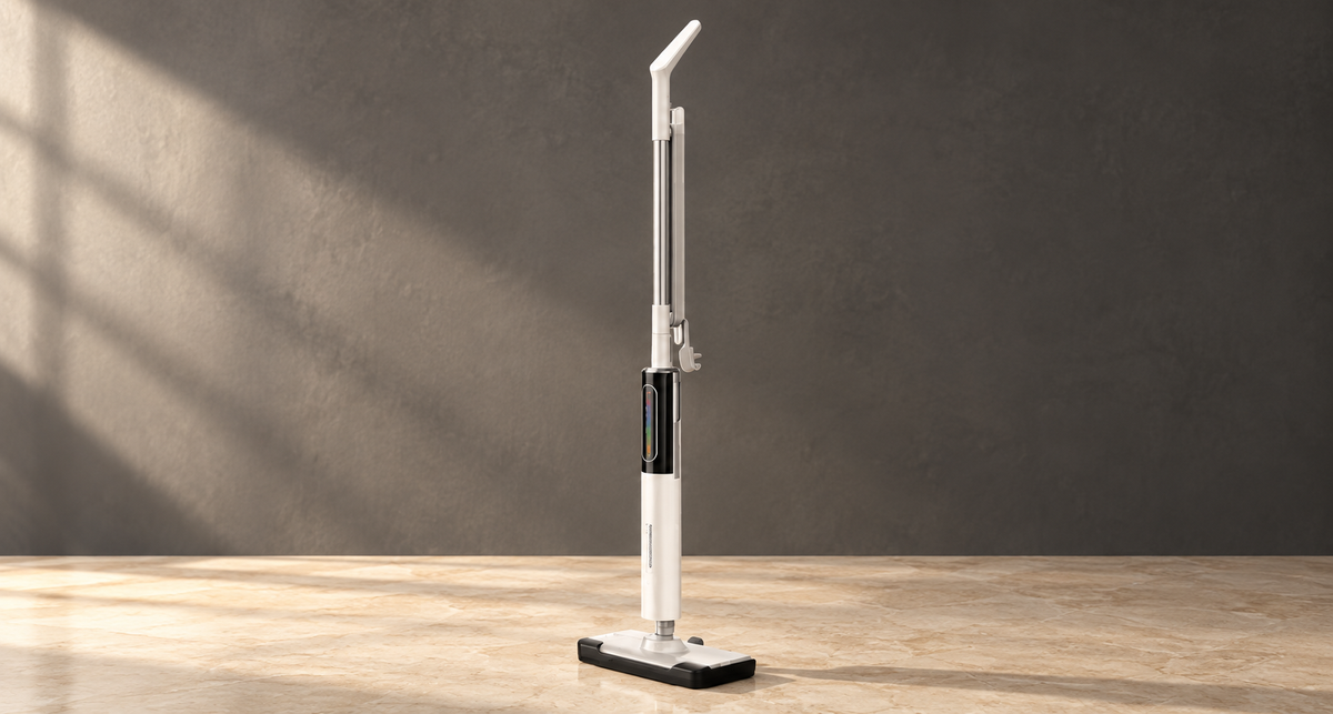 GREY Studio editorial | Porodo Lifestyle RapidSteam Touch Control Steam Mop - White | PDHDTB506WH
