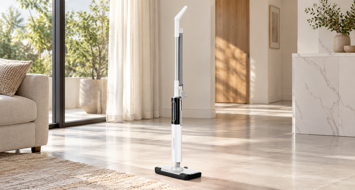 GREY Studio lifestyle | Porodo Lifestyle RapidSteam Touch Control Steam Mop - White | PDHDTB506WH