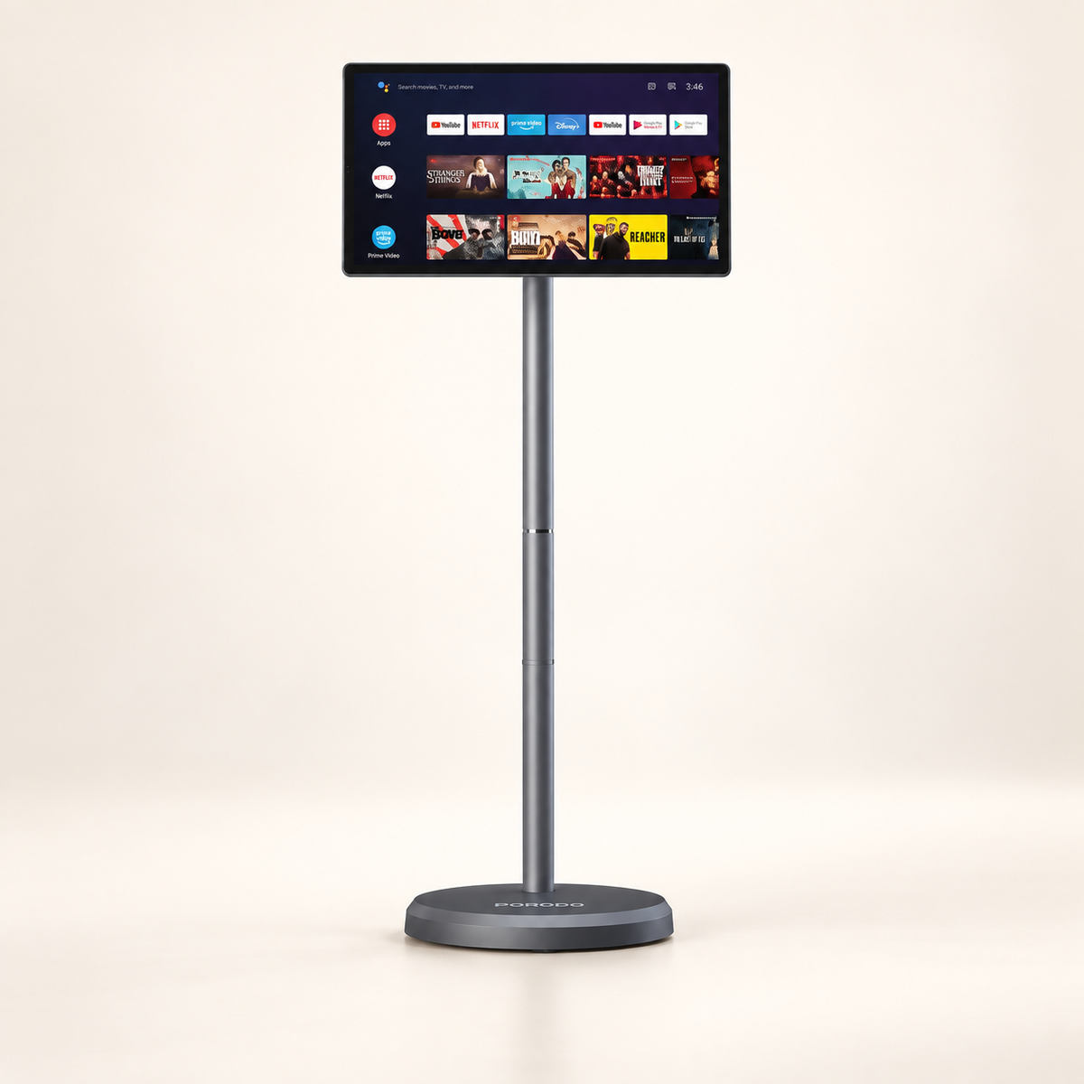 GREY Studio catalog | Porodo Surf 21.5" Portable Smart Monitor with 27000mAh Battery Capacity - Gray | PDHSDD03GY