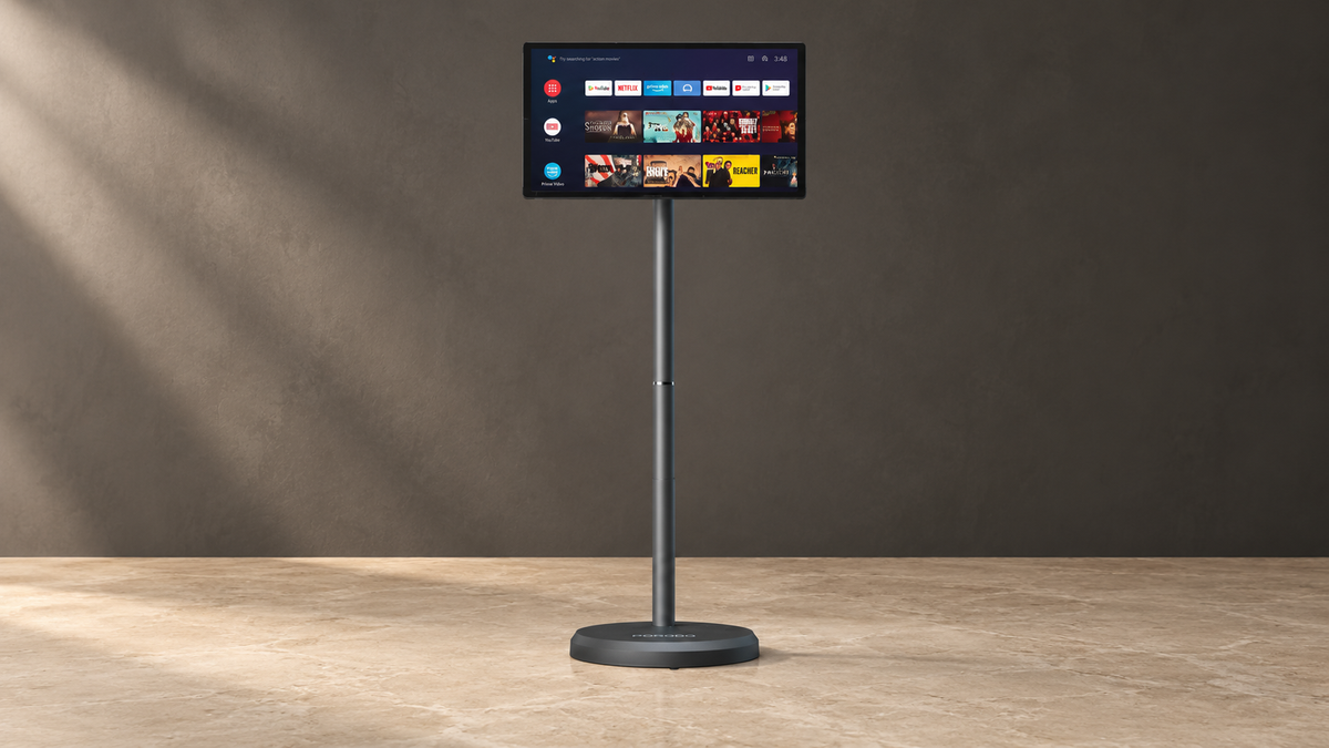 GREY Studio editorial | Porodo Surf 21.5" Portable Smart Monitor with 27000mAh Battery Capacity - Gray | PDHSDD03GY
