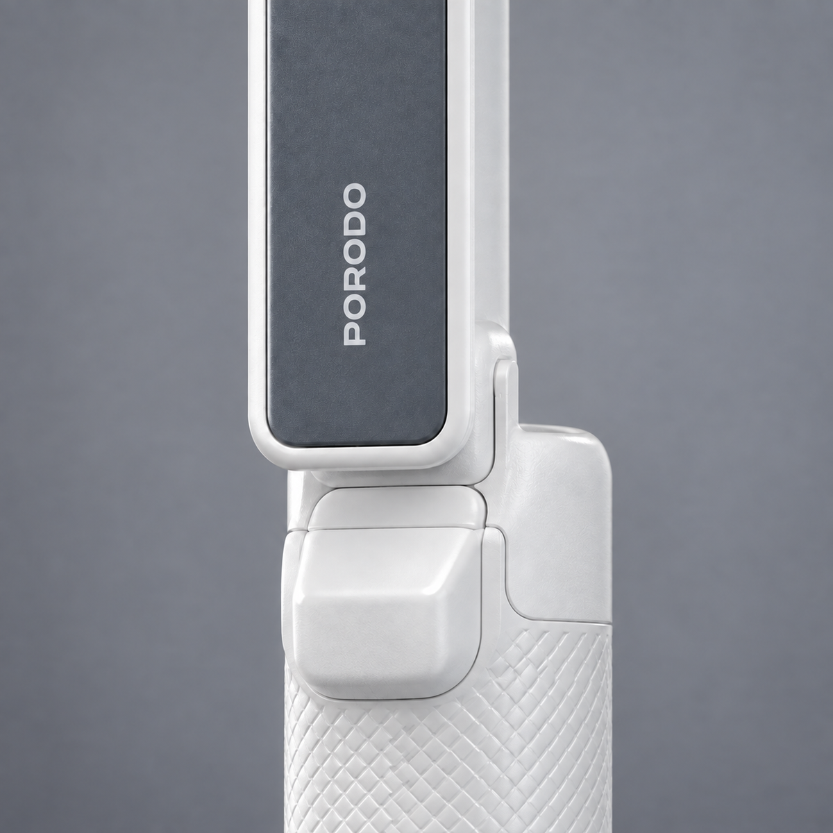 GREY Studio detail | Porodo Malibu Selfie Stick with Tripod and Bluetooth Shutter Button - White | PDI10WH