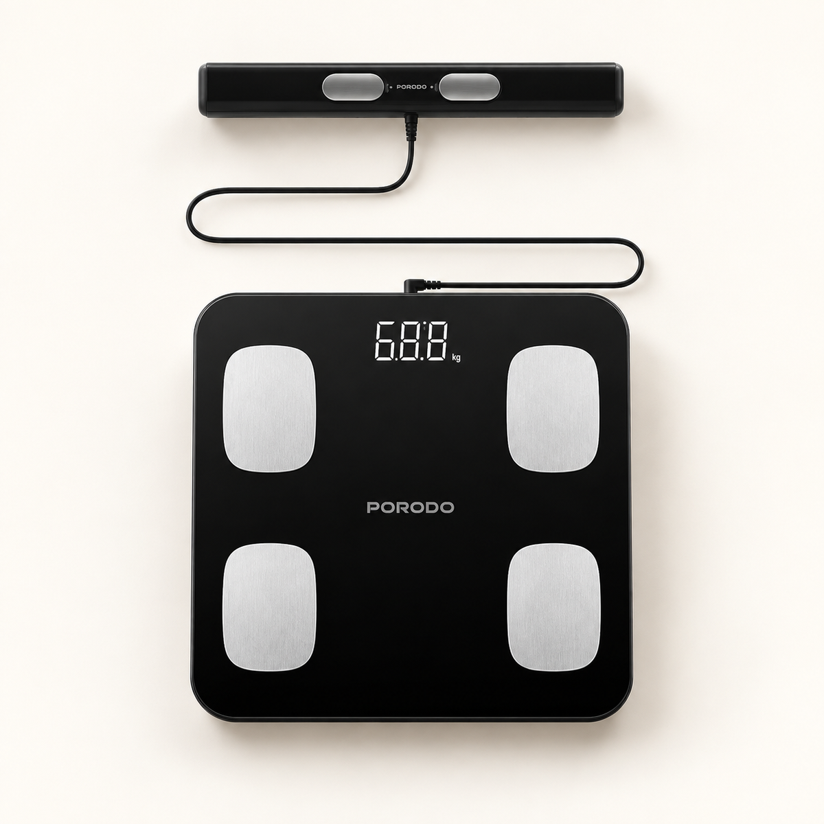 GREY Studio catalog | Porodo Lifestyle Precise Analysis Smart Scale - Black | PDLFST089BK