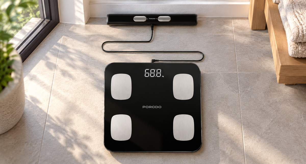 GREY Studio lifestyle | Porodo Lifestyle Precise Analysis Smart Scale - Black | PDLFST089BK
