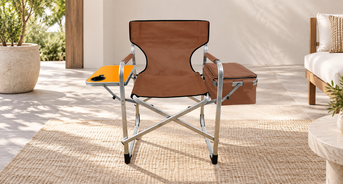 GREY Studio lifestyle | Porodo Lifestyle Outdoor Folding Director Chair - Brown | PDLFST137BR