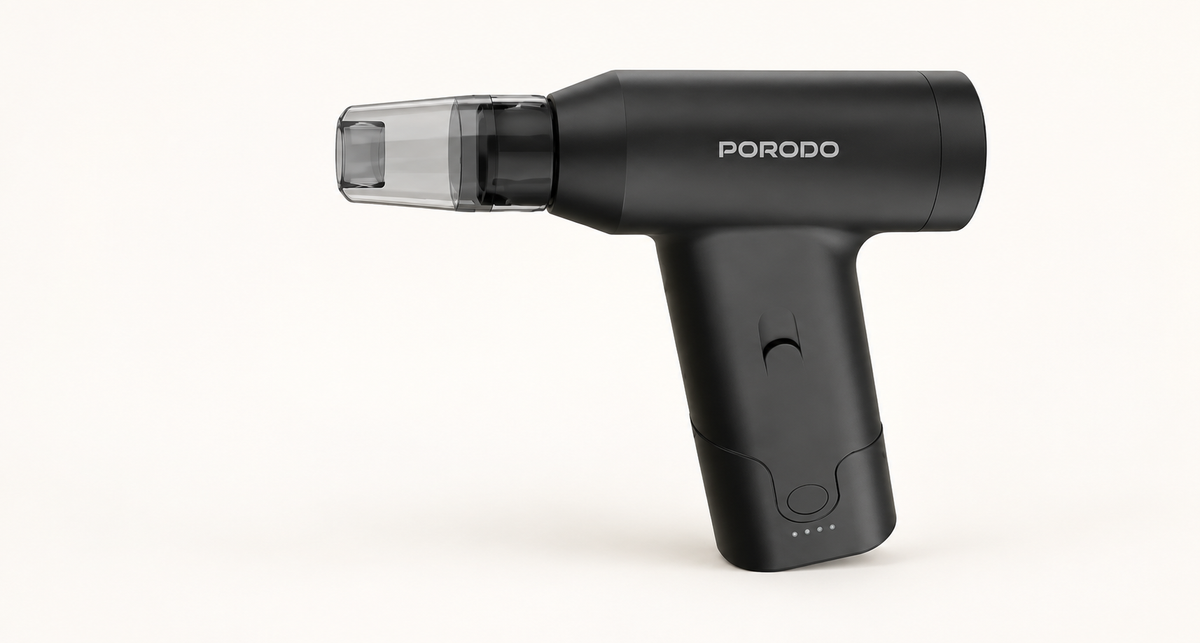 GREY Studio catalog | Porodo Lifestyle Dual Mode Air Duster & Vacuum - Black | PDLFST179BK