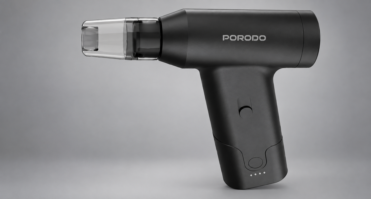 GREY Studio detail | Porodo Lifestyle Dual Mode Air Duster & Vacuum - Black | PDLFST179BK