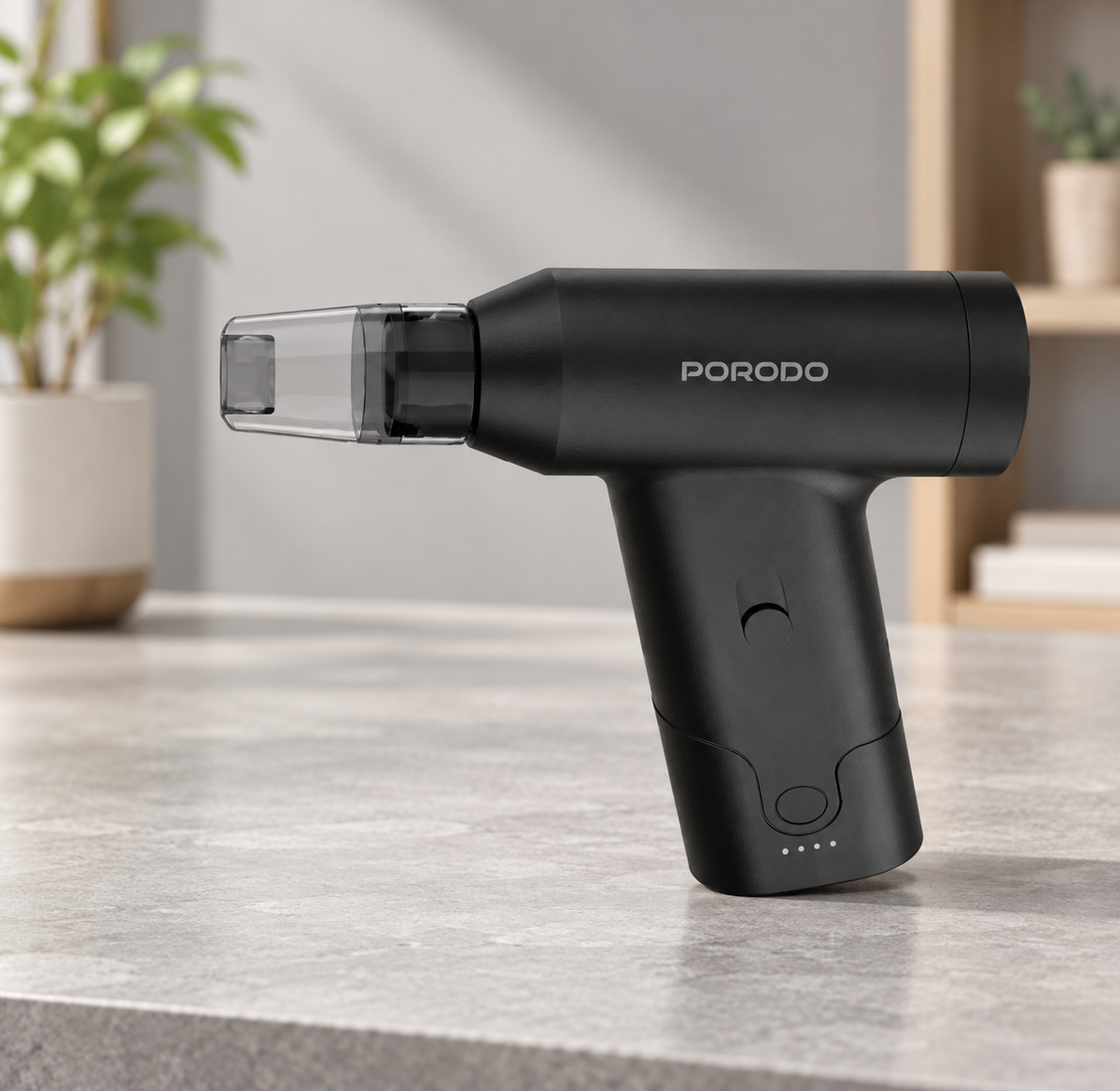 GREY Studio lifestyle | Porodo Lifestyle Dual Mode Air Duster & Vacuum - Black | PDLFST179BK