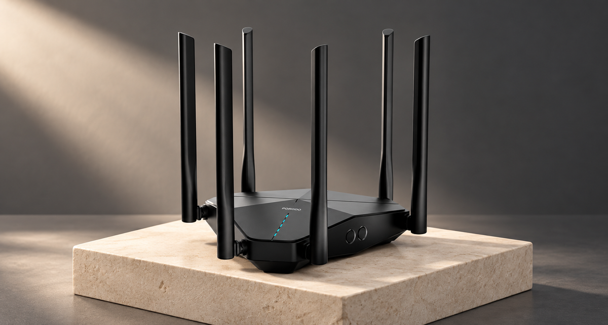 GREY Studio editorial | Porodo Dual Band Portable Wi-Fi Router - Black | PDLFST207BK