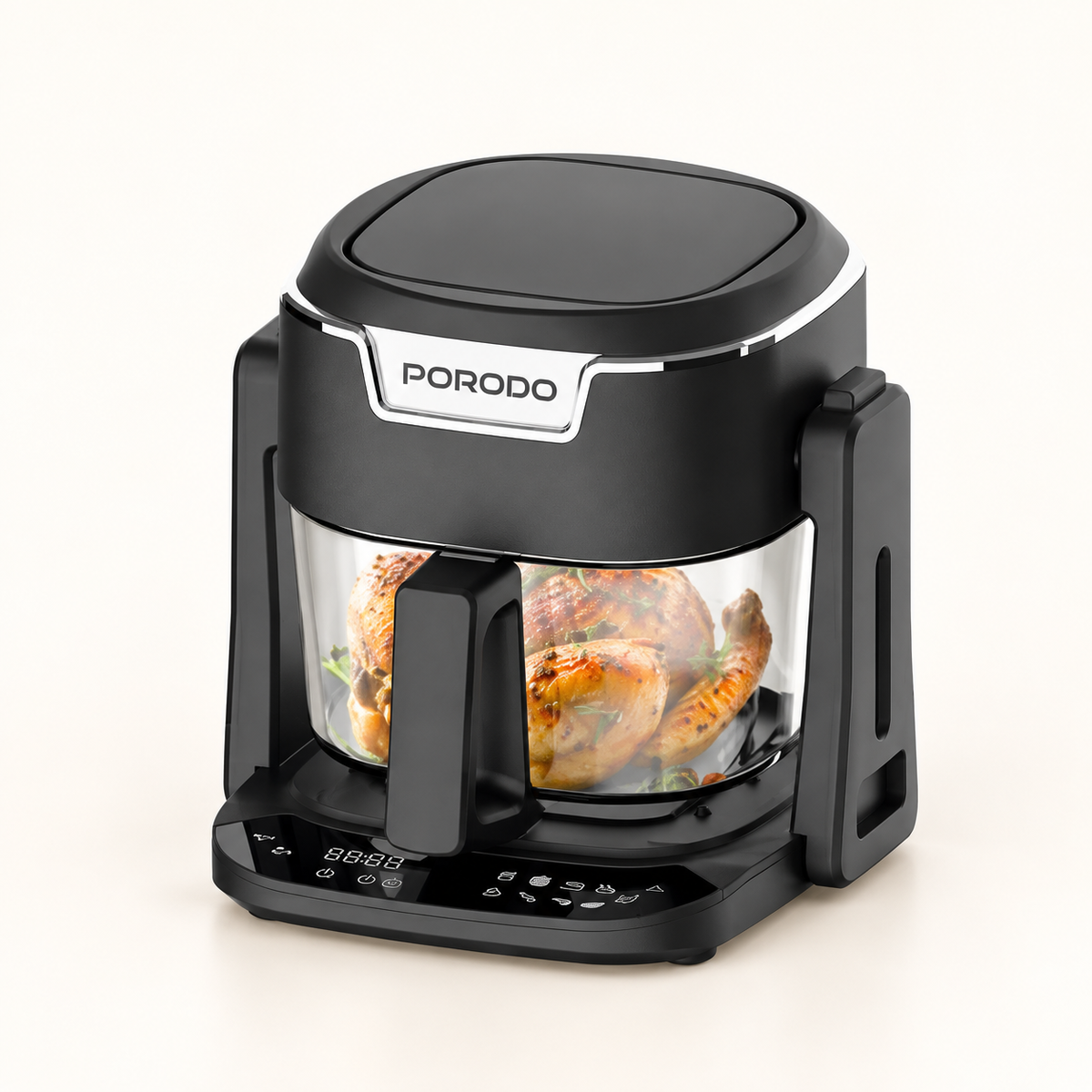 GREY Studio catalog | Porodo Lifestyle Quick Flip 3-In-1 Air Fryer | Grill | Hot Pot 4.5L - Black | PDLFST209BK