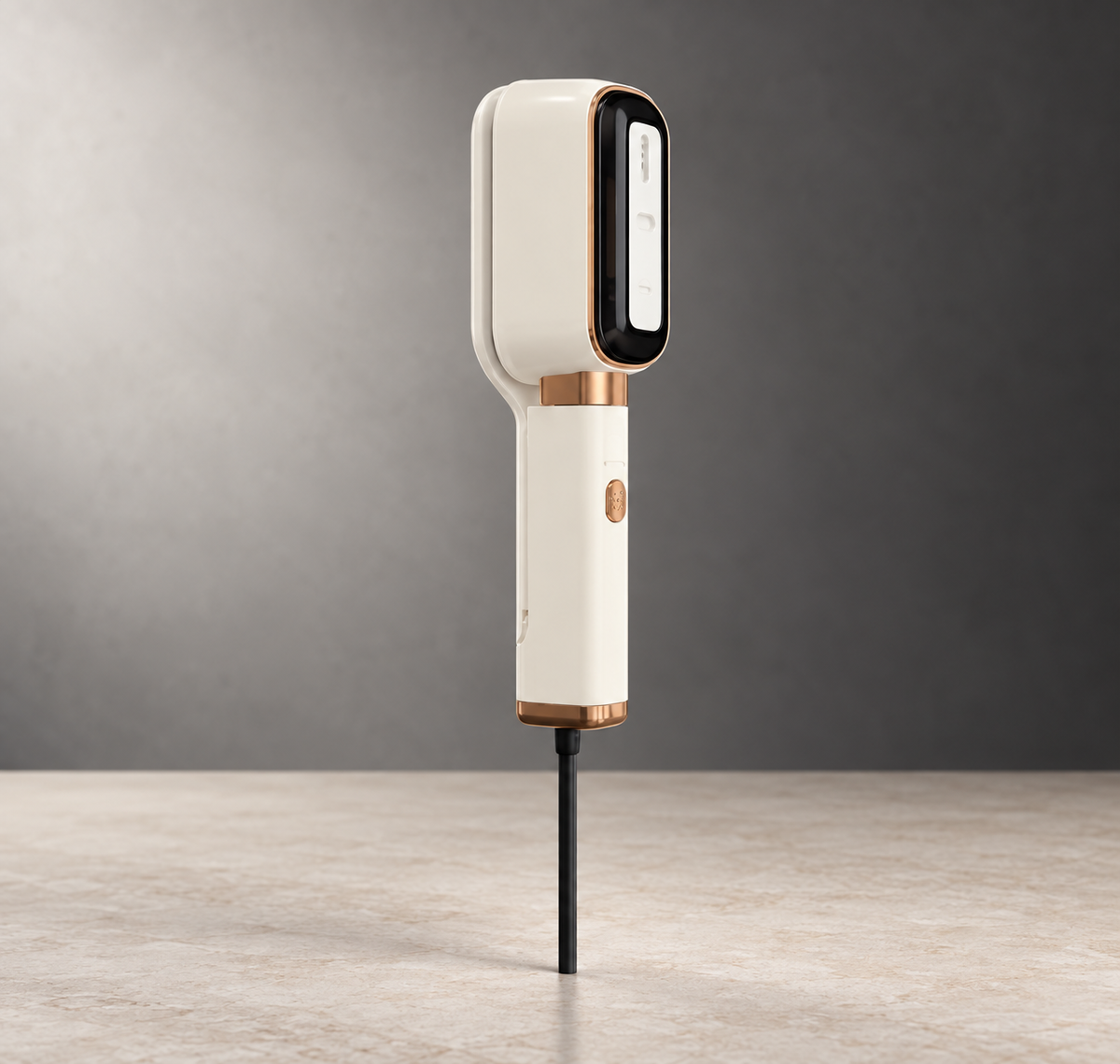 GREY Studio editorial | Porodo Lifestyle Handheld Mini Press Steam Iron - Beige | PDLFST215BG