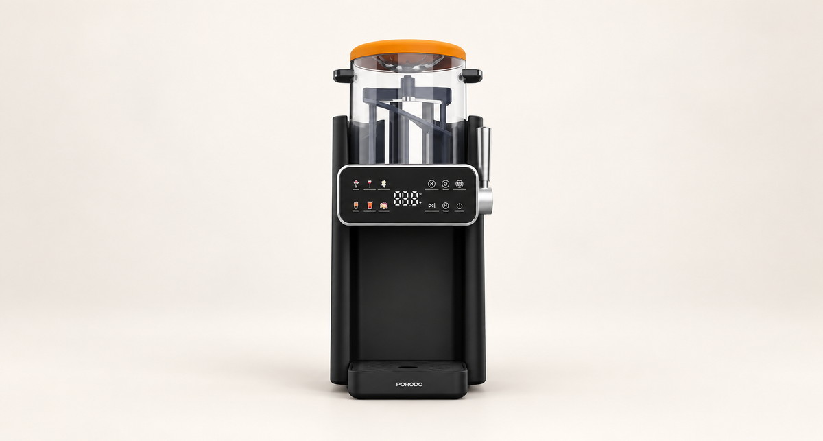 GREY Studio catalog | Porodo Lifestyle Frapp� Ice Cream & Slushie Maker with Multi-Texture Ice Maker - Black & Orange | PDLFST2506BKOG