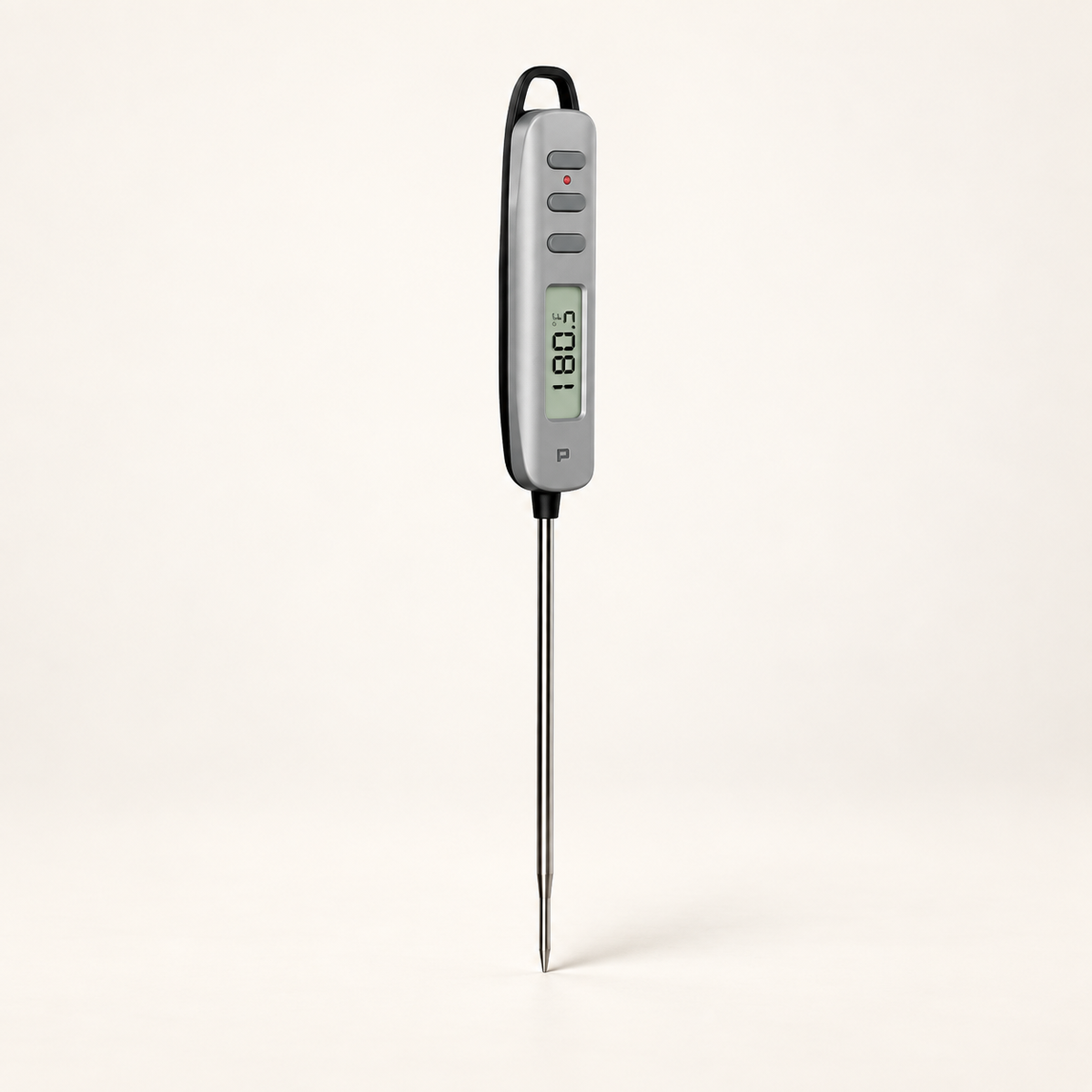 GREY Studio catalog | Porodo Lifestyle Digital Meat Thermometer with 180� Auto-Rotating - Silver | PDLFST6027SL
