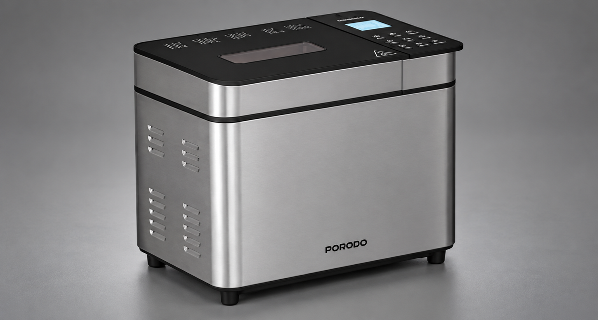 GREY Studio detail | Porodo Lifestyle Khabaz Stainless Steel Automated Bread Maker with 25 Preset Programs - Black | PDLFSTBM9SLBK