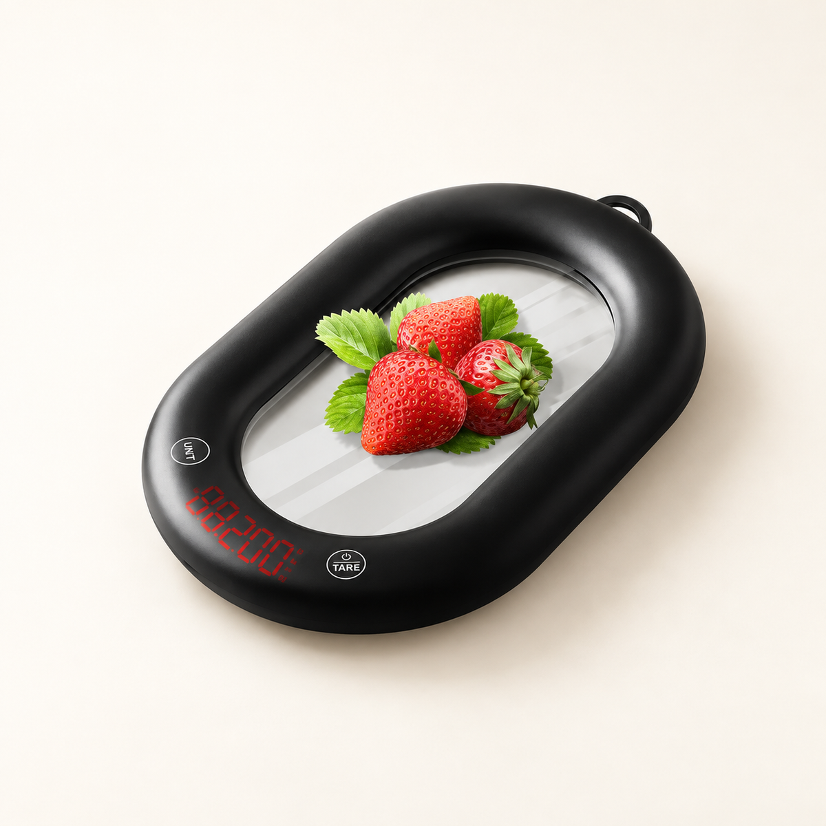 GREY Studio catalog | Porodo Lifestyle Glass Design Smart Kitchen Digital Scale with Real-Time App Sync - Black | PDLFSTCK838BK