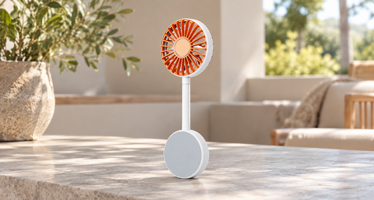GREY Studio lifestyle | Porodo Lifestyle Chillo Mag 1200mAh Rechargeable Fan - White | PDLFSTFF2WH