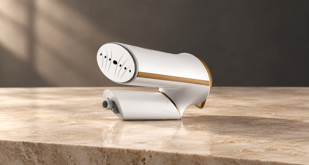 GREY Studio editorial | Porodo Lifestyle Thermia Mini Handheld Steamer - White | PDLFSTHG8023WH