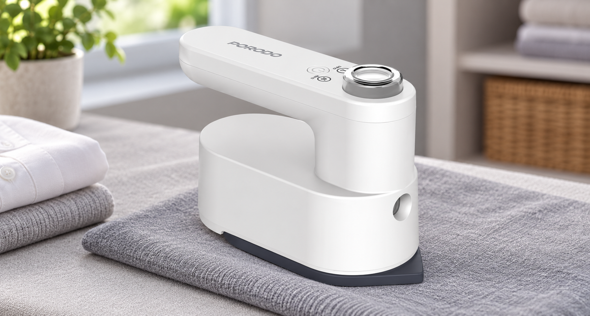 GREY Studio lifestyle | Porodo Lifestyle Heatpulse Portable Steam Iron - White | PDLFSTSIWH
