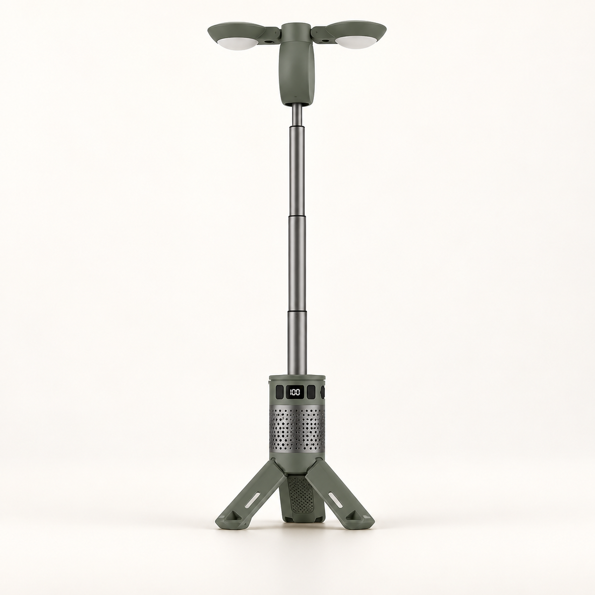 GREY Studio catalog | Porodo Lifestyle Foldable Lantern LED Camping Light with Tripod Base & RGB Lighting - Green | PDLFSTXQZ12GN