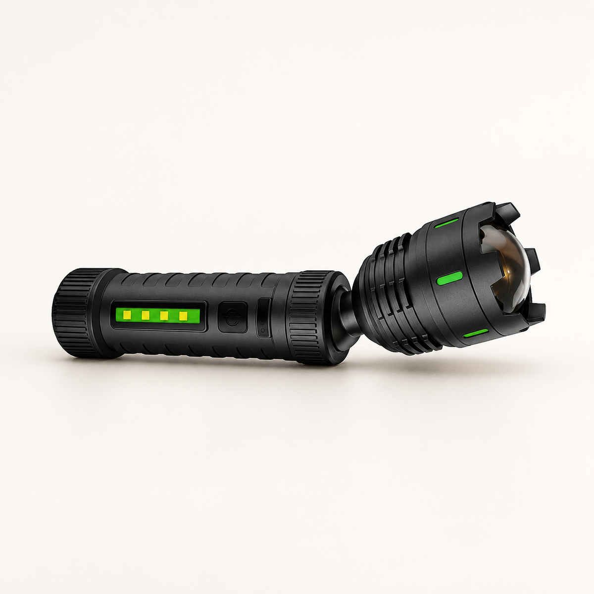 GREY Studio catalog | Porodo Lifestyle Orbit Multi-Color Laser Torch with Power Bank Function - Black | PDLSTL2220