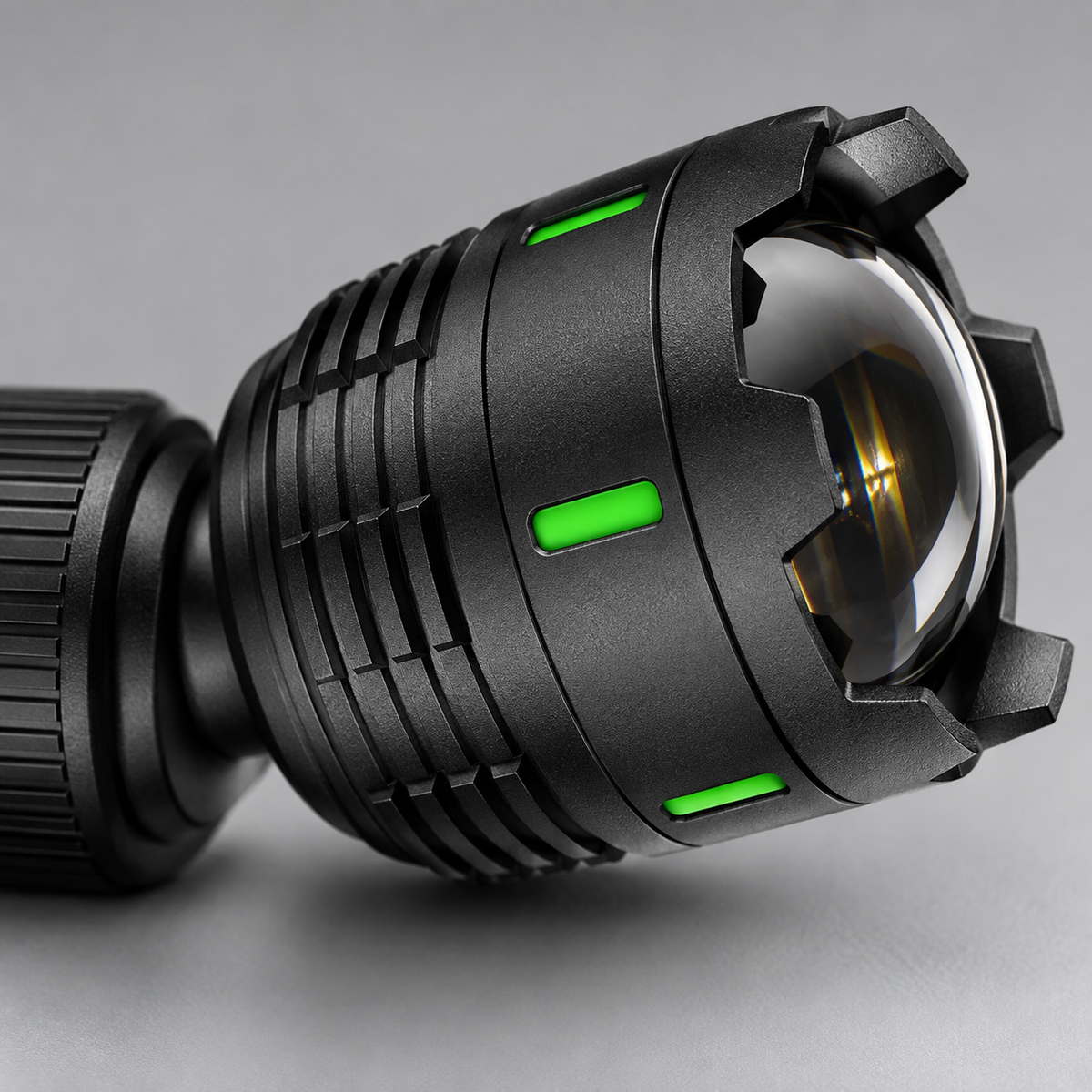 GREY Studio detail | Porodo Lifestyle Orbit Multi-Color Laser Torch with Power Bank Function - Black | PDLSTL2220