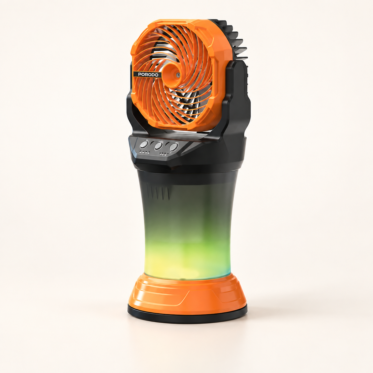 GREY Studio catalog | Porodo FreshPulse Portable Misting Fan - Orange & Black | PDMDX65OGBK