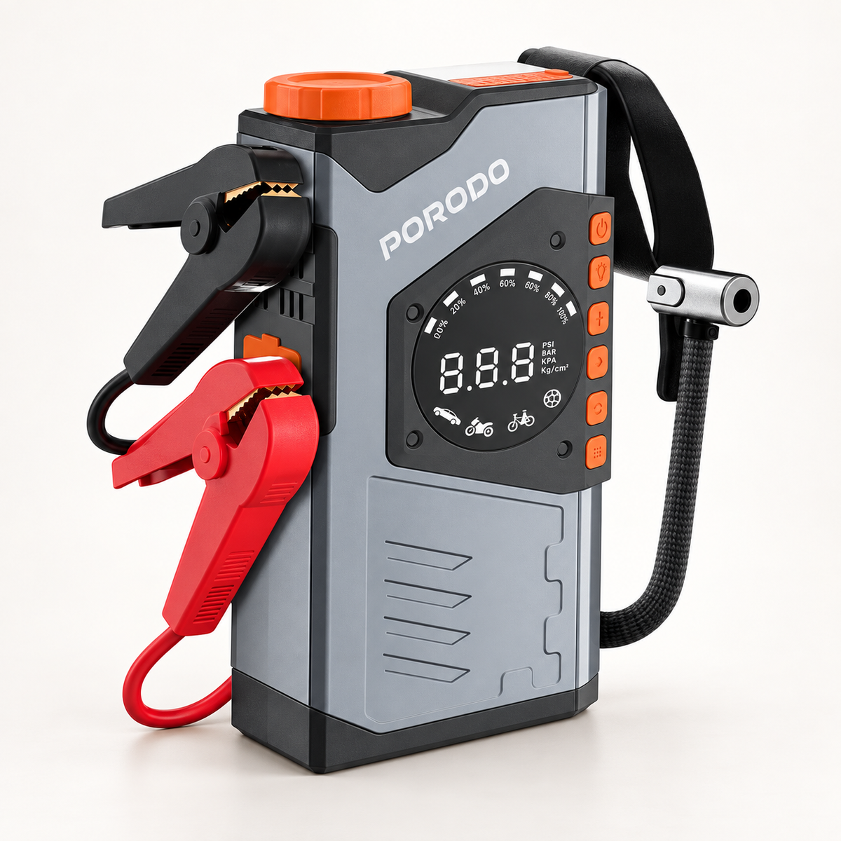 GREY Studio catalog | Porodo VoltBoost 10000mAh Compact Utility Tool - Gray | PDPBA10GY