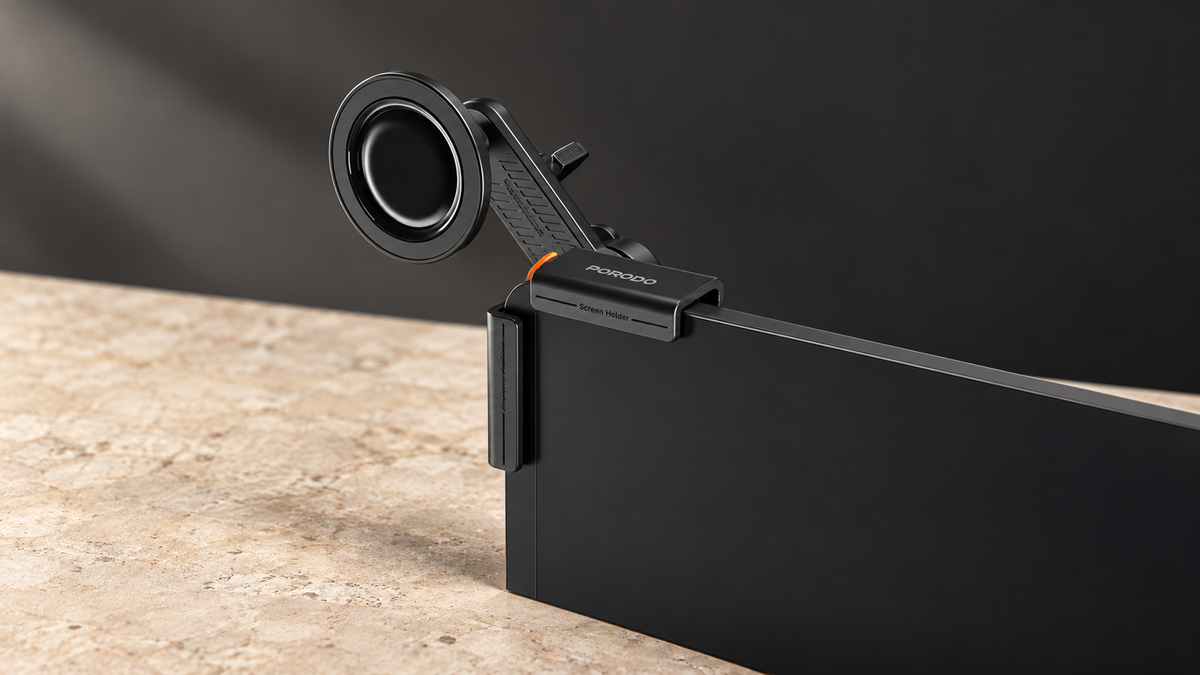 GREY Studio editorial | Porodo Clavomag 360� Adjustable Car Mount with Powerful Magnets - Black | PDRLX16BK