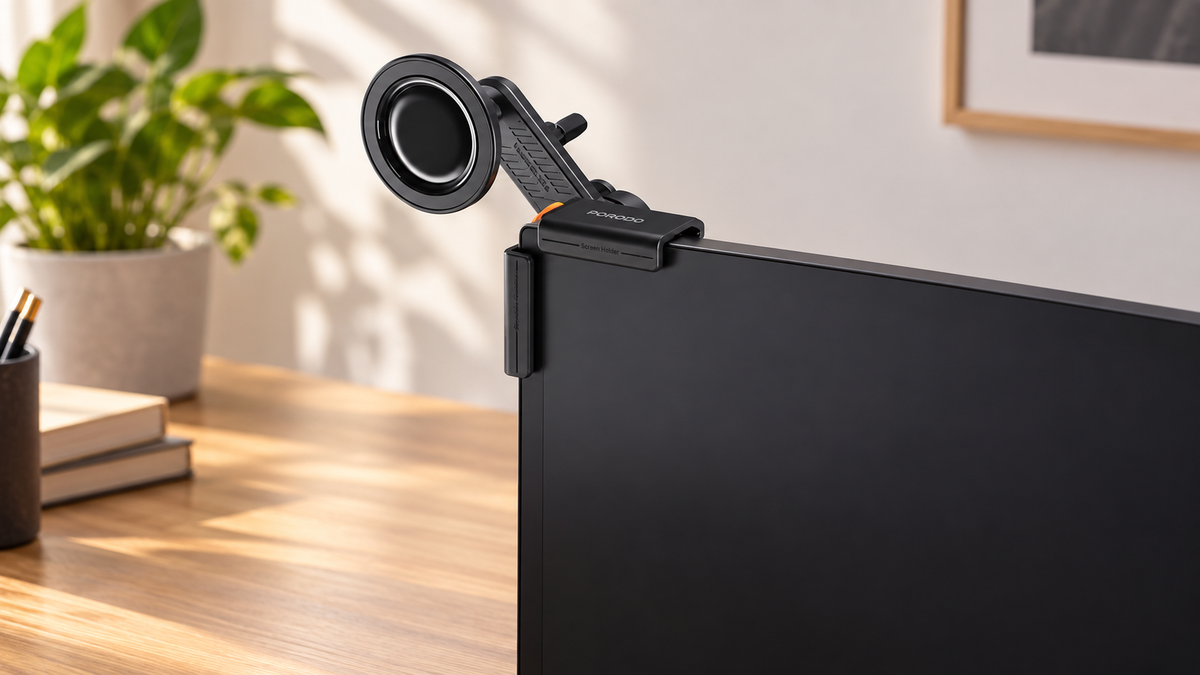 GREY Studio lifestyle | Porodo Clavomag 360� Adjustable Car Mount with Powerful Magnets - Black | PDRLX16BK