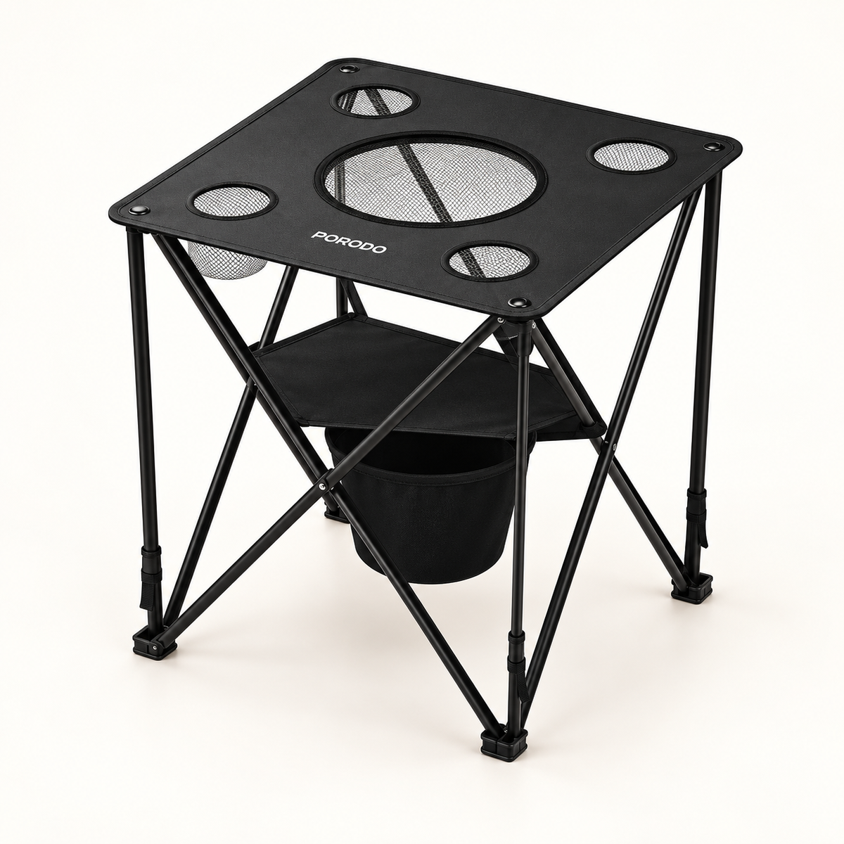 GREY Studio catalog | Porodo Lifestyle Outdoor Companion Foldable Camping Table - Black | PDRS2355BK