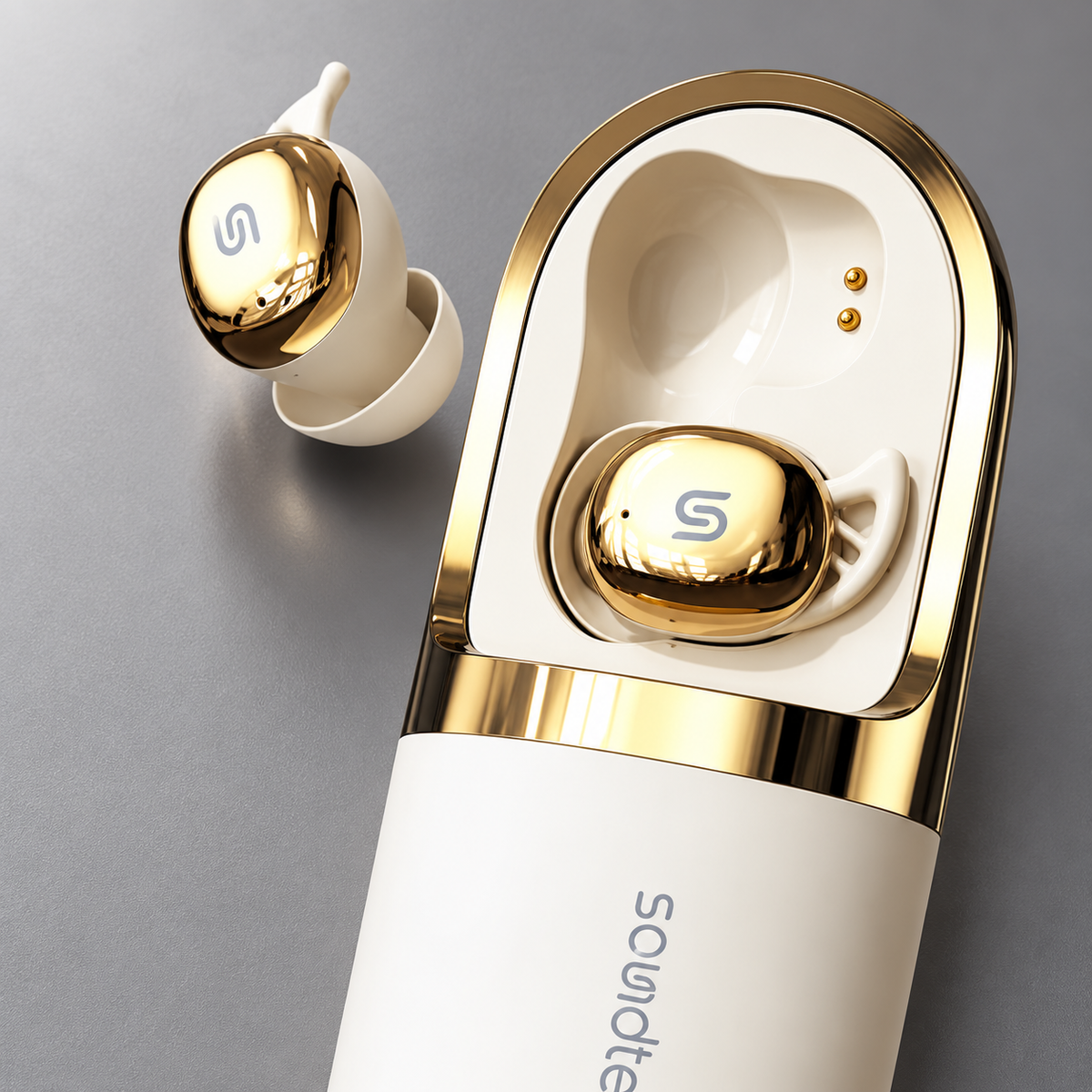 GREY Studio detail | Porodo Soundtec Dream TWS Earbuds with Massage Function - Beige | PDS13BG