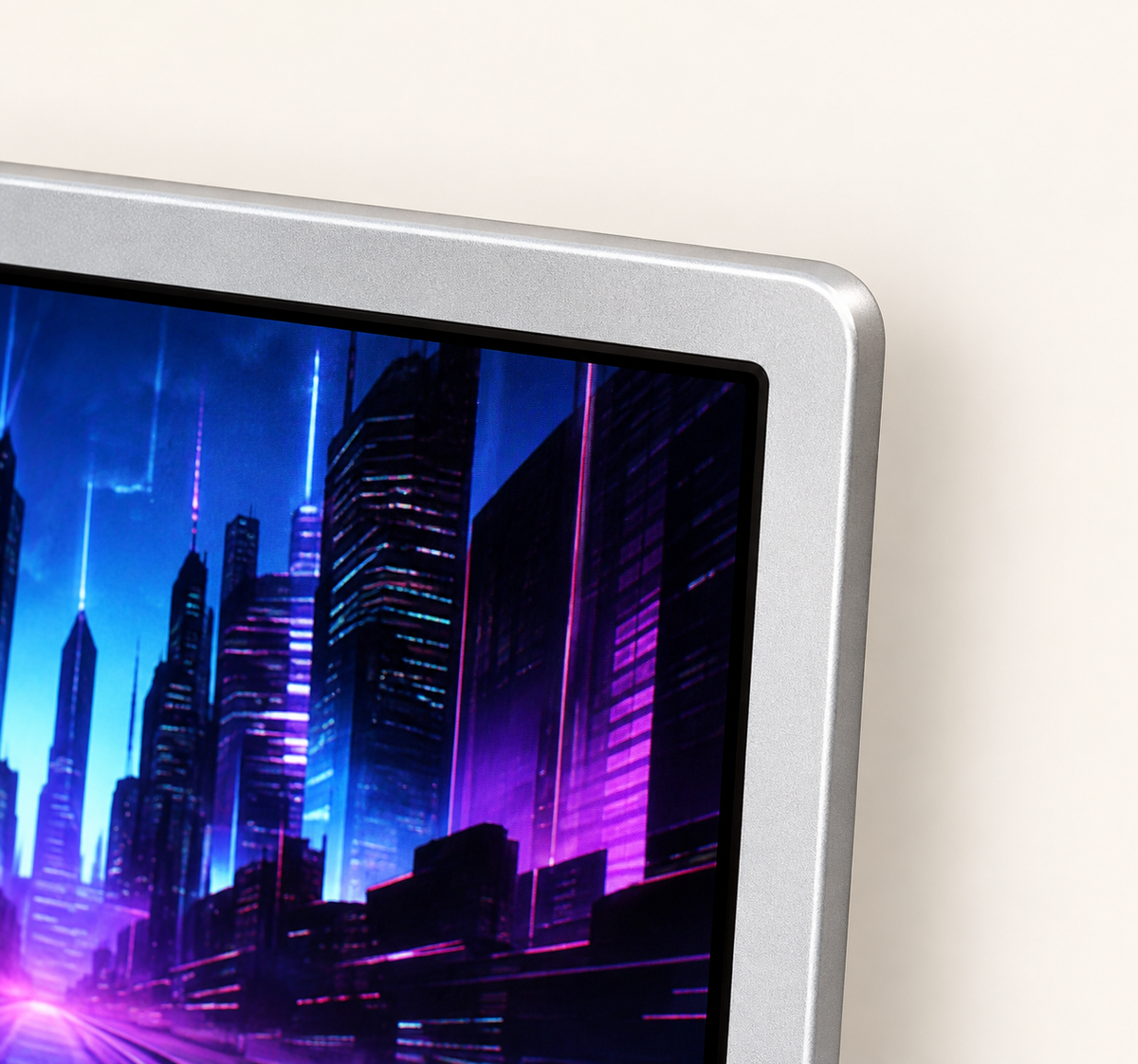 GREY Studio detail | Powerology Dual Screen Portable Monitor - Silver | PDSLM14
