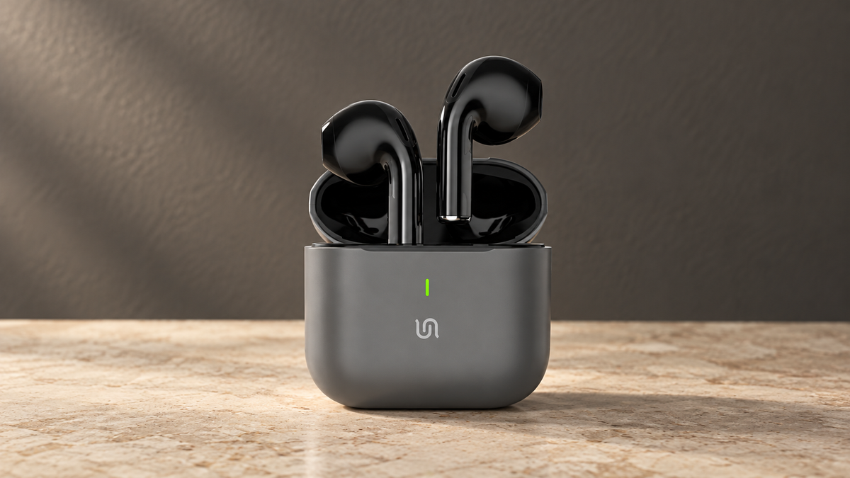 GREY Studio editorial | Porodo Soundtec Jetpods In-Ear Wireless Earbuds - Black | PDST2232ZK1