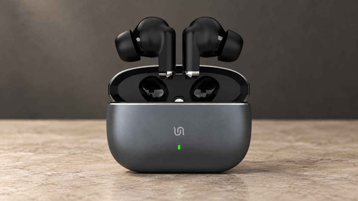 GREY Studio editorial | Porodo Soundtec Jetpods Pro Earbuds Gen 4 True Wireless - Black | PDST2232ZK3