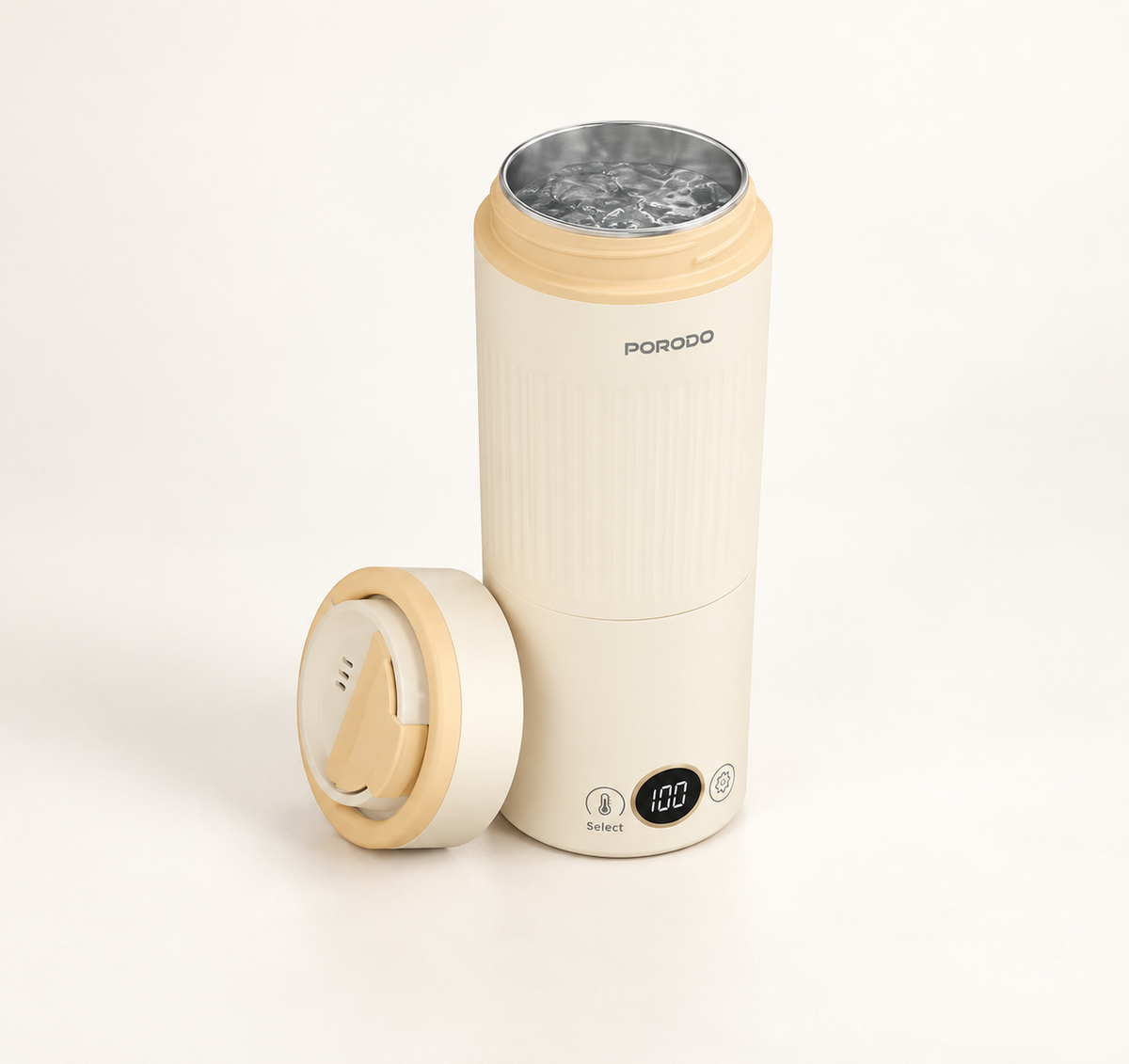 GREY Studio catalog | Porodo Flora Smart Portable Kettle with Digital Temperature Display - Beige | PDSY619ABG