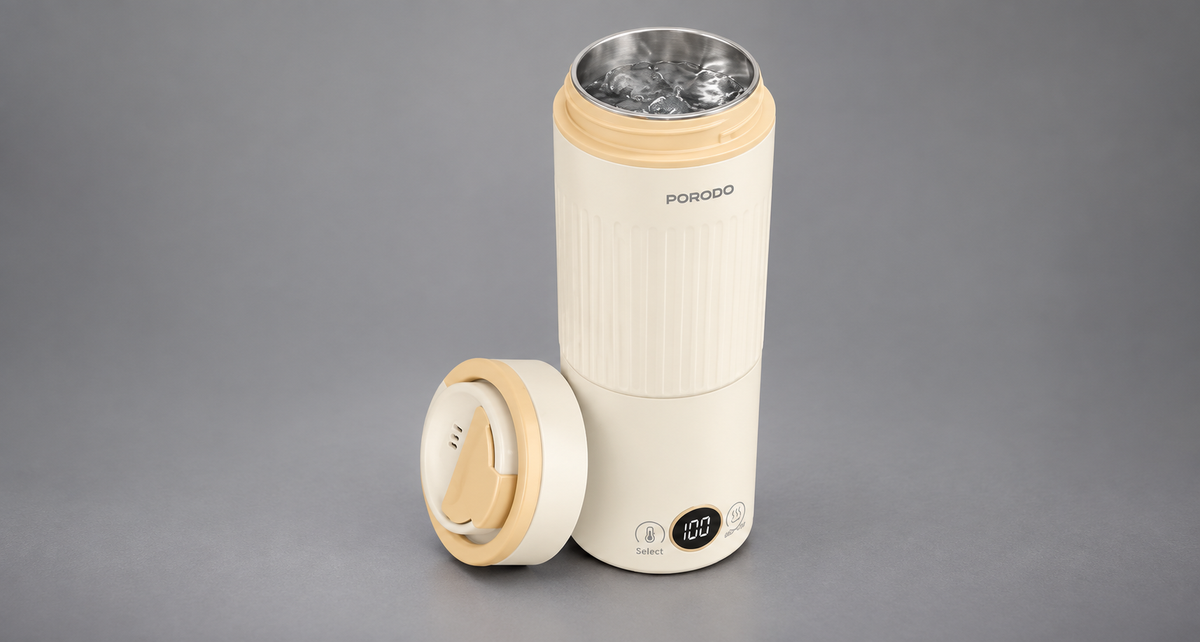 GREY Studio detail | Porodo Flora Smart Portable Kettle with Digital Temperature Display - Beige | PDSY619ABG