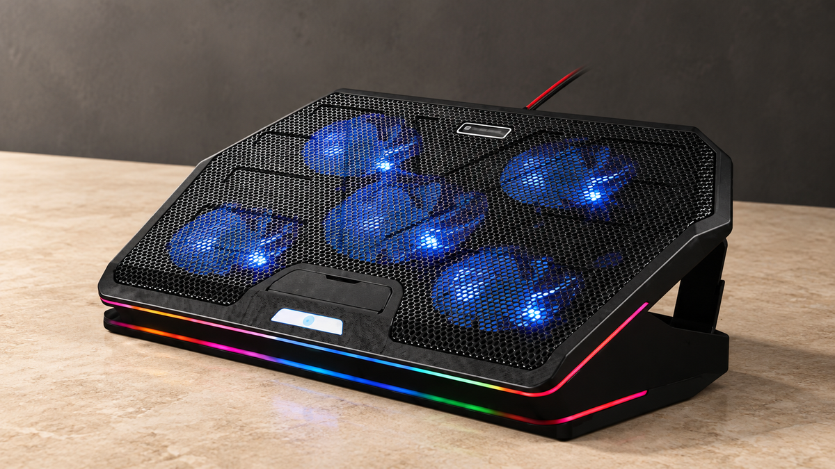 GREY Studio editorial | Porodo Gaming Cooling Pad With Multi Fan | PDX110-BK