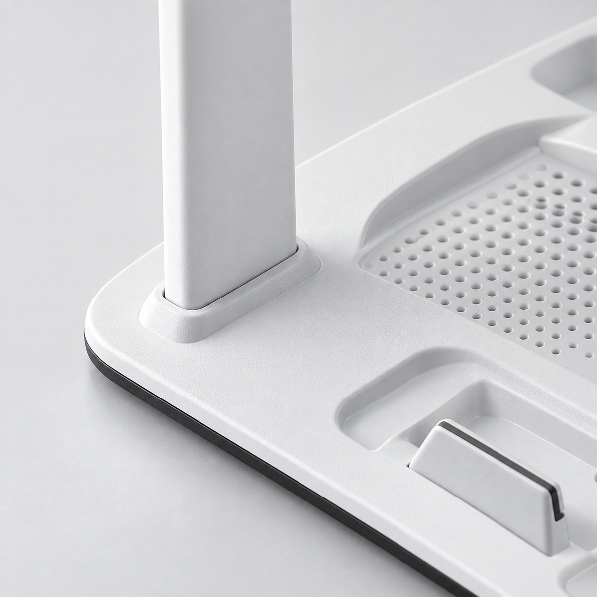 GREY Studio detail | Porodo Gaming PS5 Slim Stand With Magnetic Charger - White | PDX118