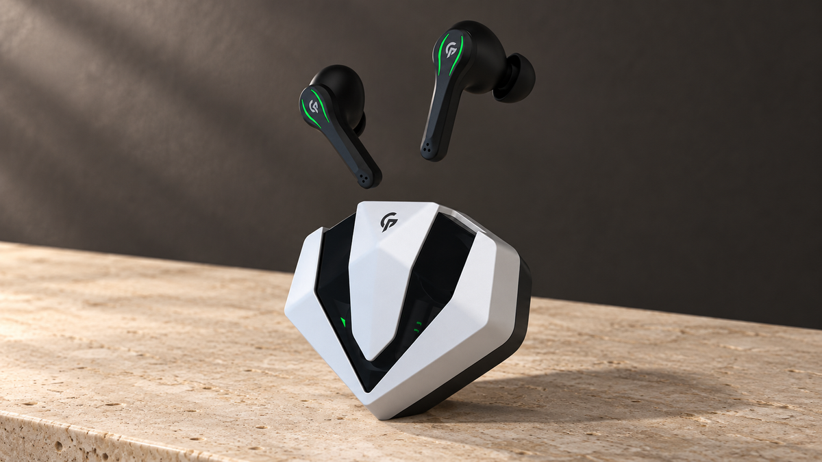 GREY Studio editorial | Porodo Gaming True Wireless Earbuds 400mAh | PDX413-SL