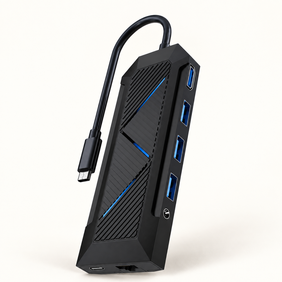 GREY Studio catalog | Porodo Gaming 9 in 1 USB-C Hub Gamers Edition | PDX520-BK