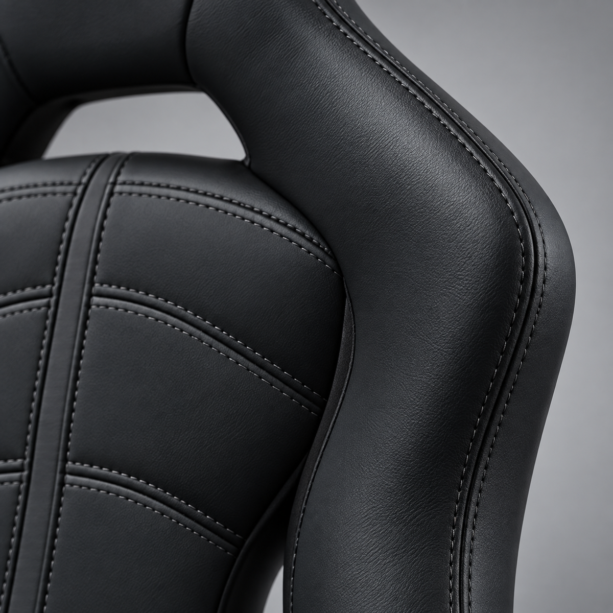 GREY Studio detail | Porodo Gaming Predator Pro Chair Molded Backrest & Seat with 2D Armrest - Black/Orange | PDX530