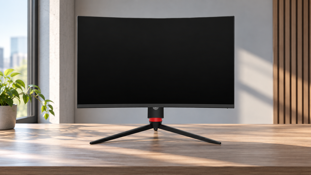 GREY Studio lifestyle | Porodo Gaming MT9800 Solution FHD/240Hz Monitor with RGB light - Black | PDX546