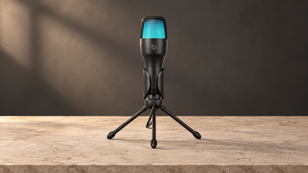 GREY Studio editorial | Porodo Gaming Condenser Microphone - Black | PDX551