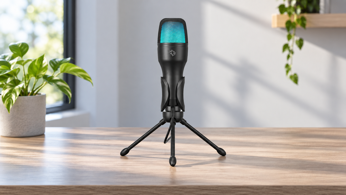 GREY Studio lifestyle | Porodo Gaming Condenser Microphone - Black | PDX551