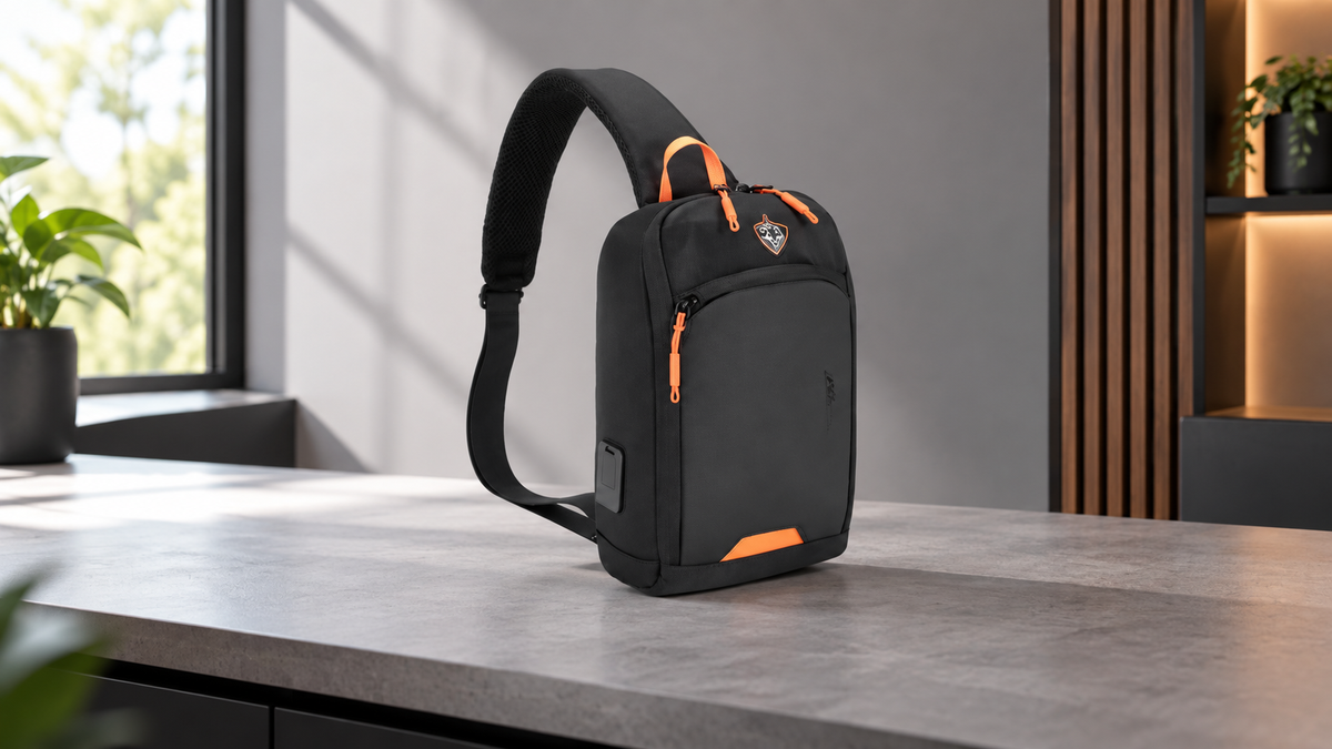 GREY Studio lifestyle | Porodo Gaming Crossbody Bag - Black | PDX557