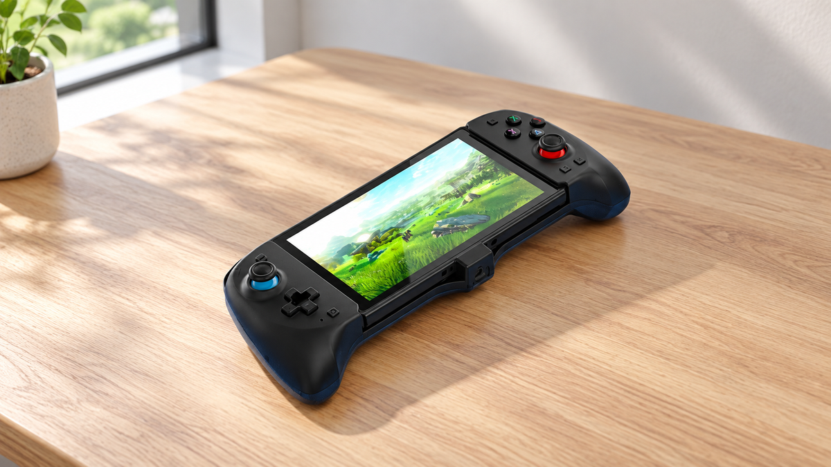 GREY Studio lifestyle | Porodo Gaming Switch Controller Gamepad Grip - Black | PDX612